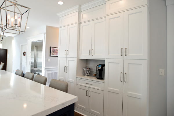 Tall Cabinets with Coffee Center